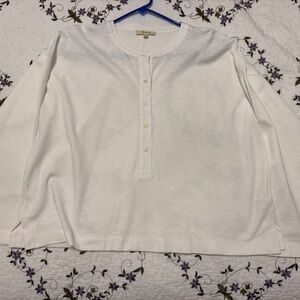 Madewell White L/S Top Size Medium NWT